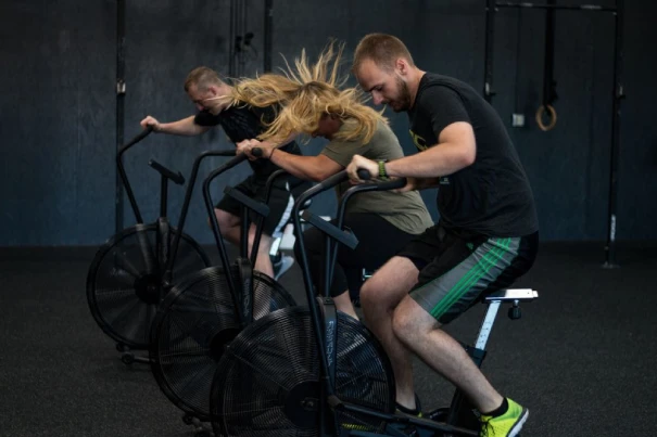 People riding bikes at One Shot Wellness